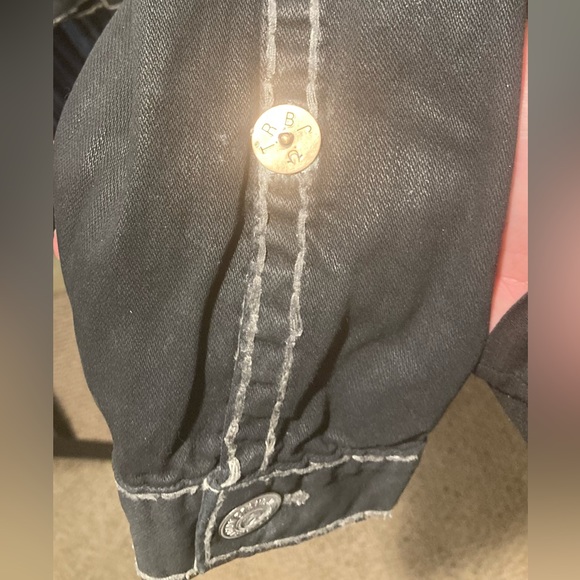 Rare! True Religion Waxed Jimmy Super T in “TED BLACK” wash size XL - Picture 12 of 16